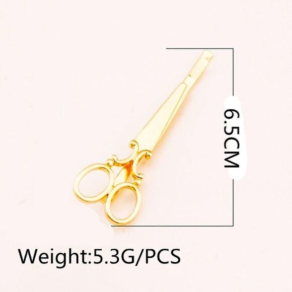 LAAT PAIR ✨ 🆕 ✨GOLD Pair of Hairstylist 💇♀️ Scissors Hairpins ✂️ ✨ - Picture 4 of 8